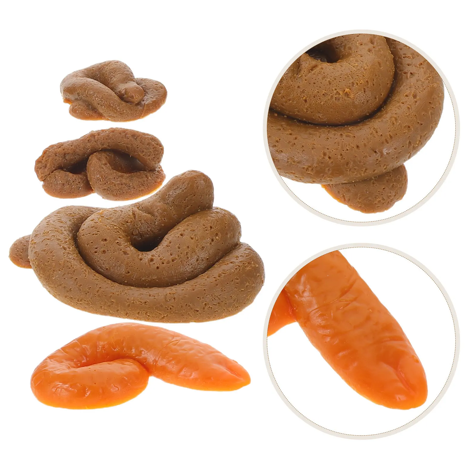 مجموعة واحدة من محاكاة براز واقعية مبتكرة، مادة TPR ناعمة بلون بني، أداة مزحة قابلة لإعادة الاستخدام للحمام والمكتب والحديقة، لعيد كذبة أبريل