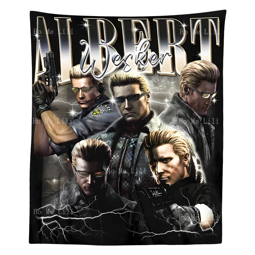 Albert Wesker Movies Figure RE Retro Tapestry Wall Hanging For Bedroom Living Room Modern Fashion Design Tapestries