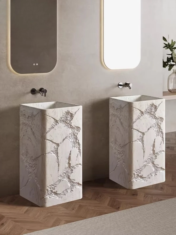 

Вертикальная напольная раковина Wabi Sand Wind из травертина для клубных домов и салонов красоты