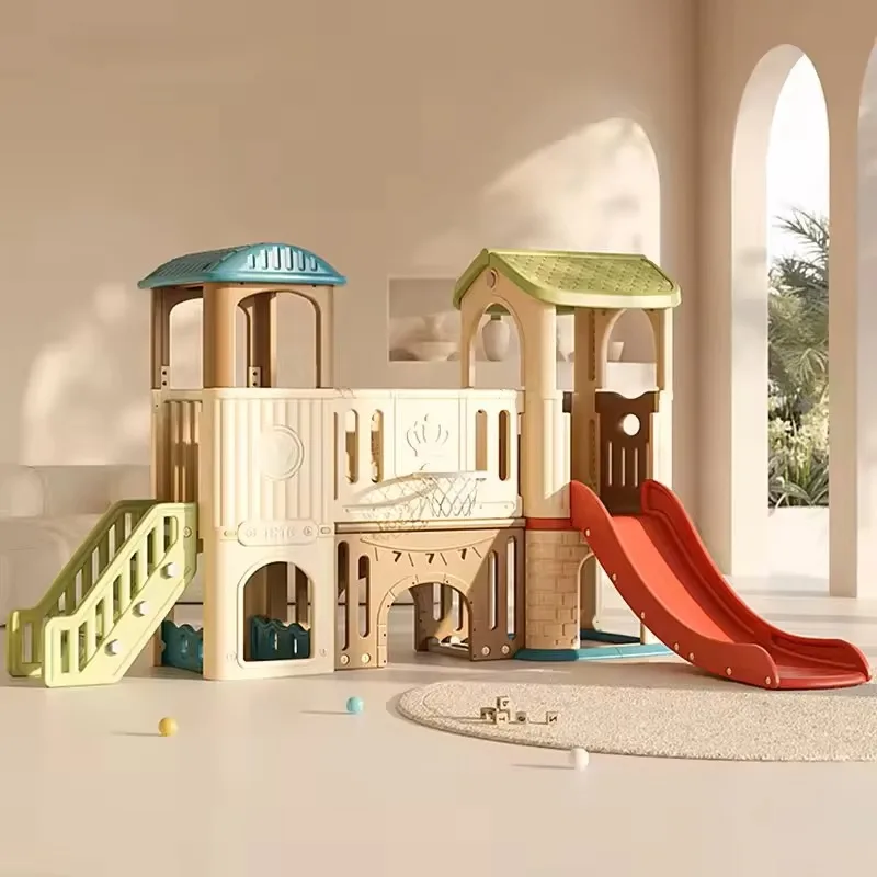 

Kids Indoor Plastic Slide Playground for Kids Swings and Slide