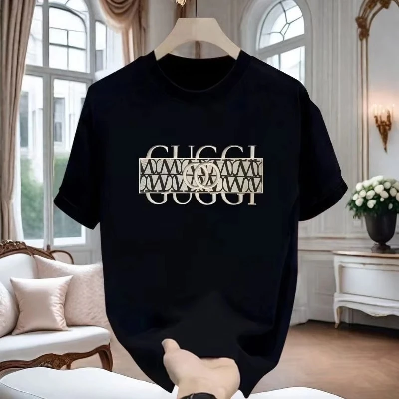 

Новая высококачественная модная футболка унисекс с графическим принтом, повседневная, легкая, люксовая, с круглым вырезом и короткими рукавами