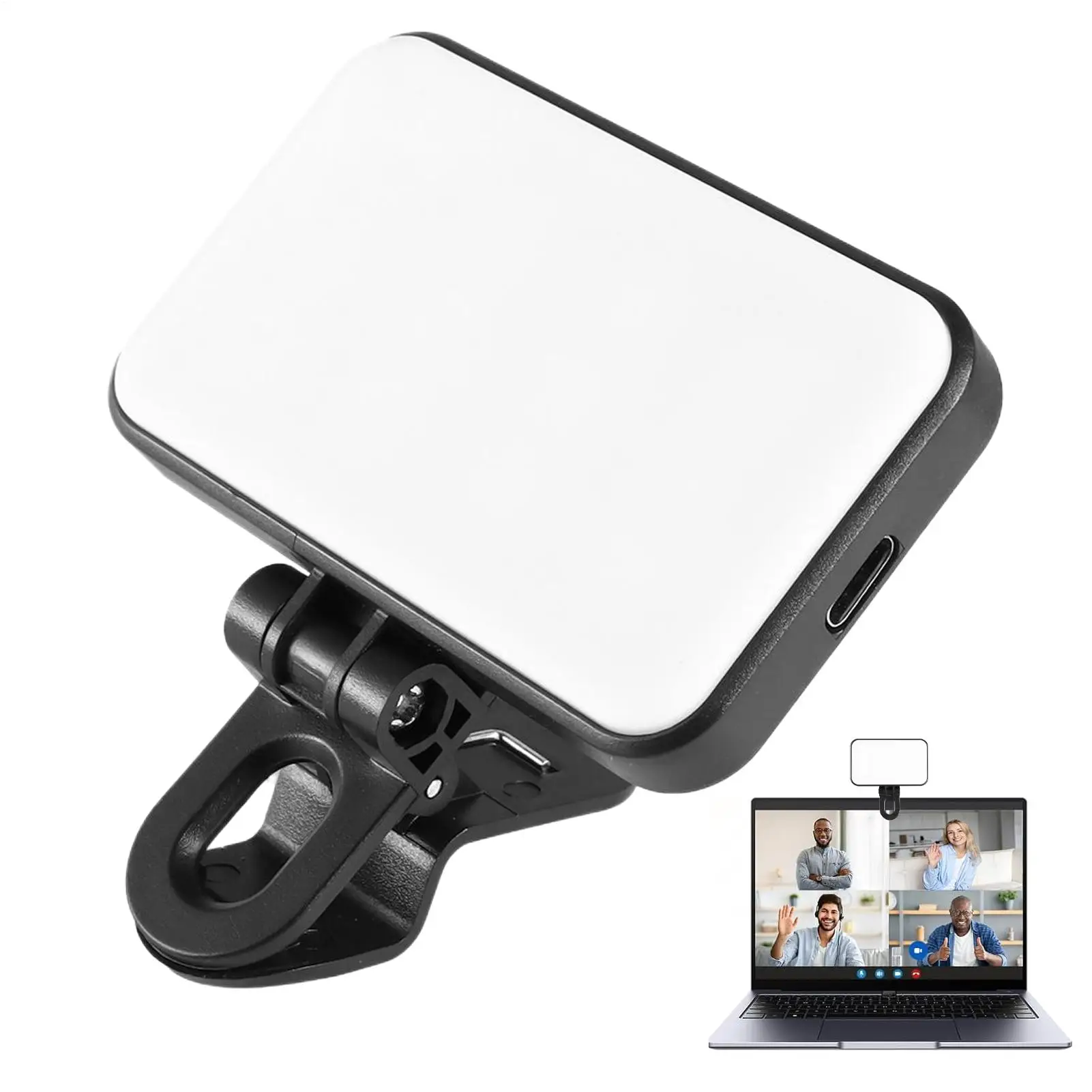 Portable Phone Selfie Light Rechargeable 3 Color Modes Adjustable Brightness Clip-on LED Light For Makeup Vlogging Live