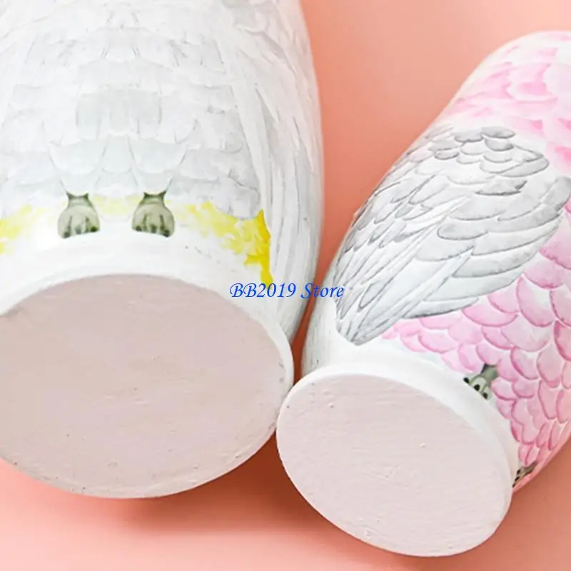 Q0KB nghệ thuật thủ công động vật con cú Russian Búp bê vẽ tay cho búp bê trẻ Zakka Toy 5p