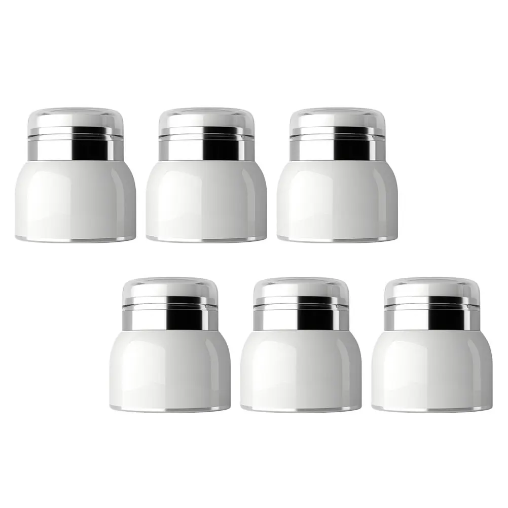 

6Pcs Portable Acrylic Cream Pump Jars Small Capacity Refillable Makeup Storage Containers for Travel Creams Container
