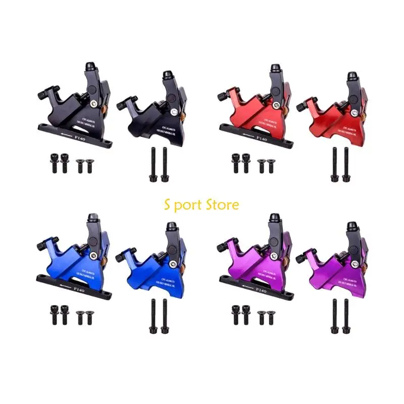

U2JB 1Pair Road Bike Hydraulic Disc Brake Bike Disc Brake Hydraulic Calipers High Performances Wire Pull Oil Disc Brake Clamp