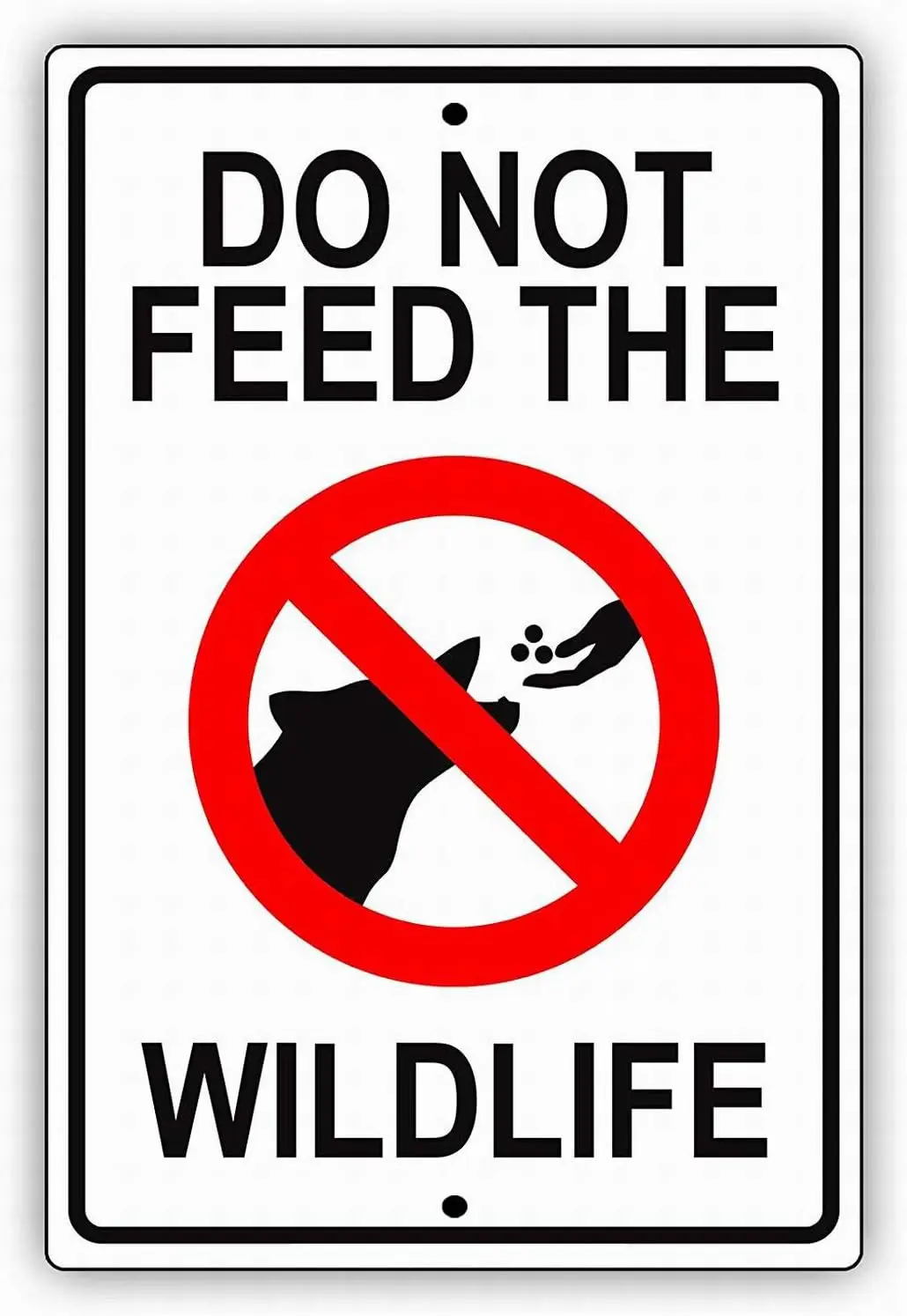 Wall Signs Notice Warning Sign Decor  Tin Metal Do Not Feed The Wildlife Zoo Safari Safety Novelty Signs-aluminum sig