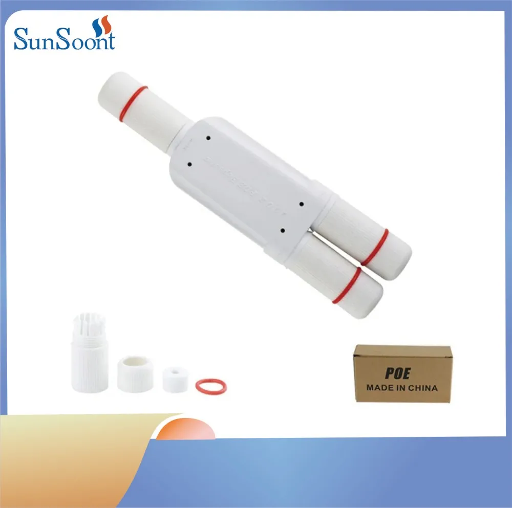 2 포트 방수 POE 리피터 IP55 10/100Mbps PoE 스위치 카메라용 48V 실외용 IEEE802.3af/at 1~2 PoE 익스텐더