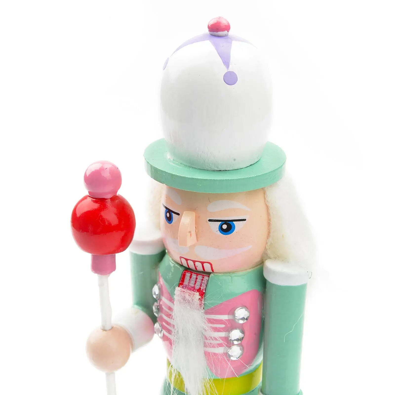 Decorative Nutcracker Figures for Christmas Tabletop Wooden Doll Sculpture Party Favor Set