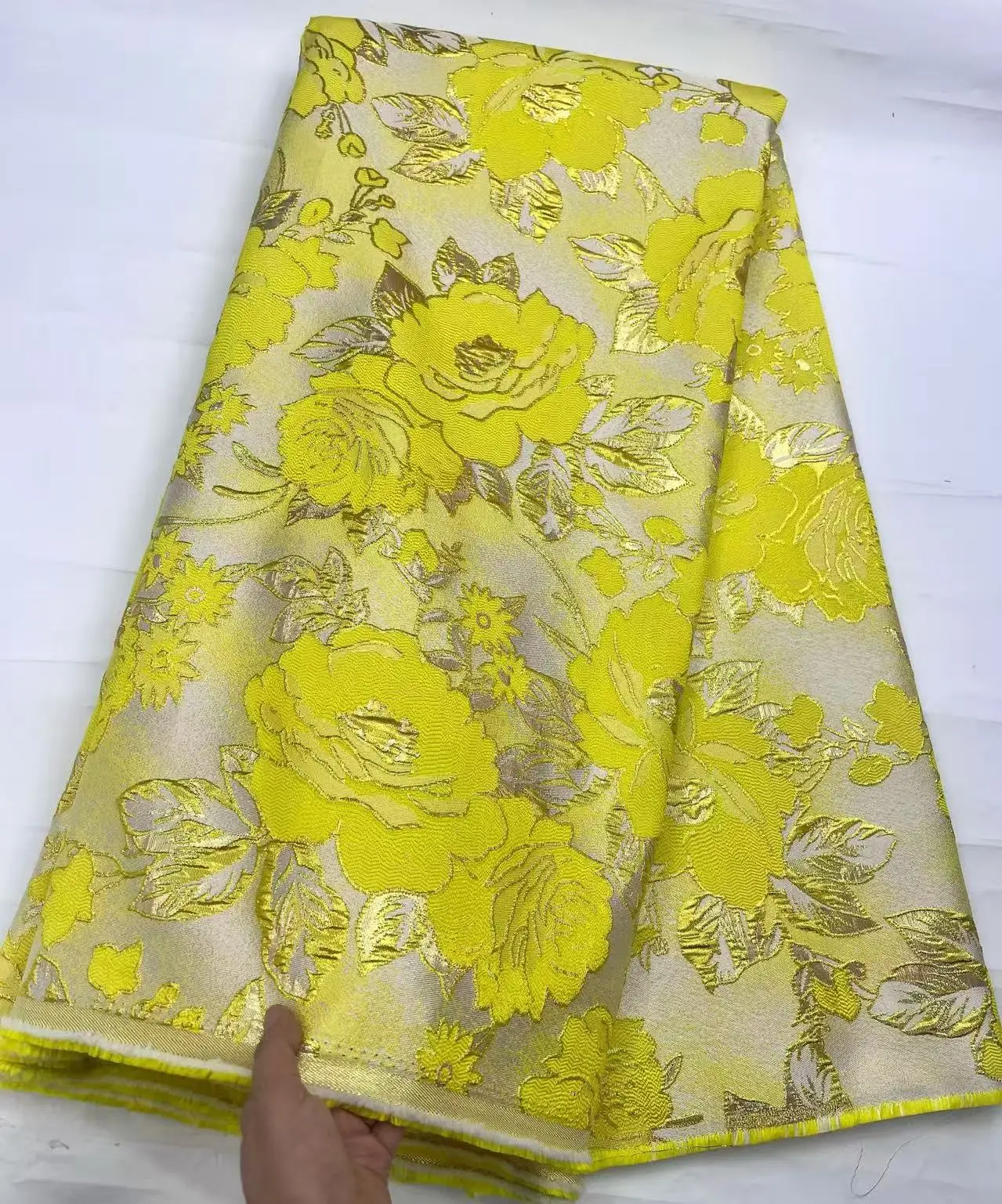 

Роскошная нигерийская парчовая кружевная ткань из органзы, африканский жаккард, 5 ярдов, высокое качество, французский тюль для изготовления платьев