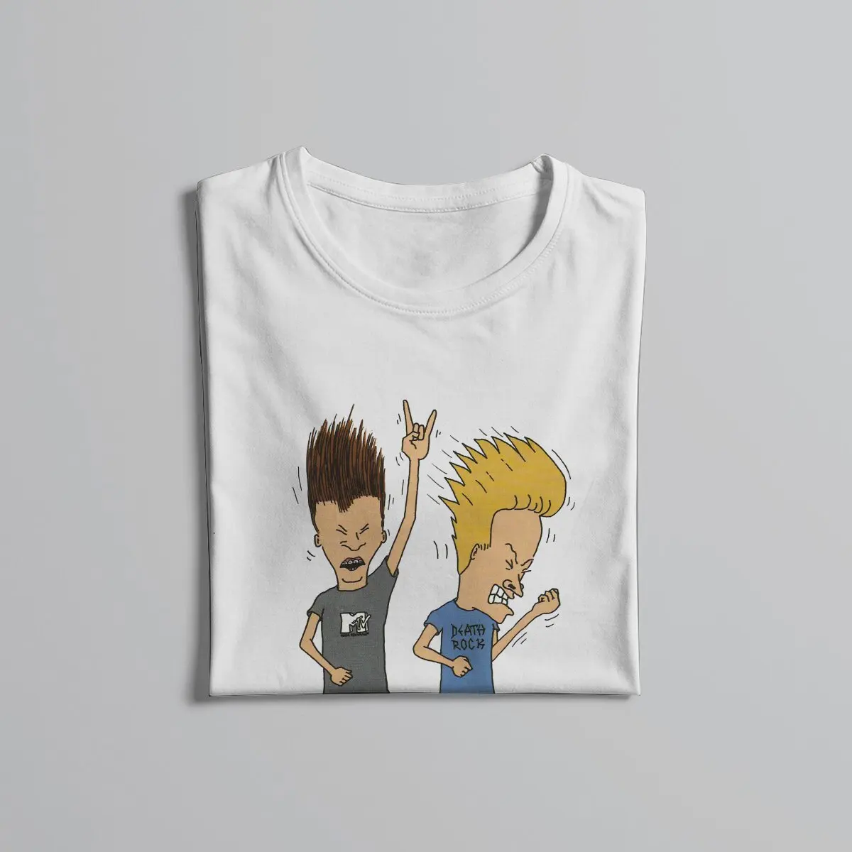 Rock Beavis and Butthead Funny Sarcastic Cartoon T Shirt Alternative O-Neck TShirt Harajuku Streetwear