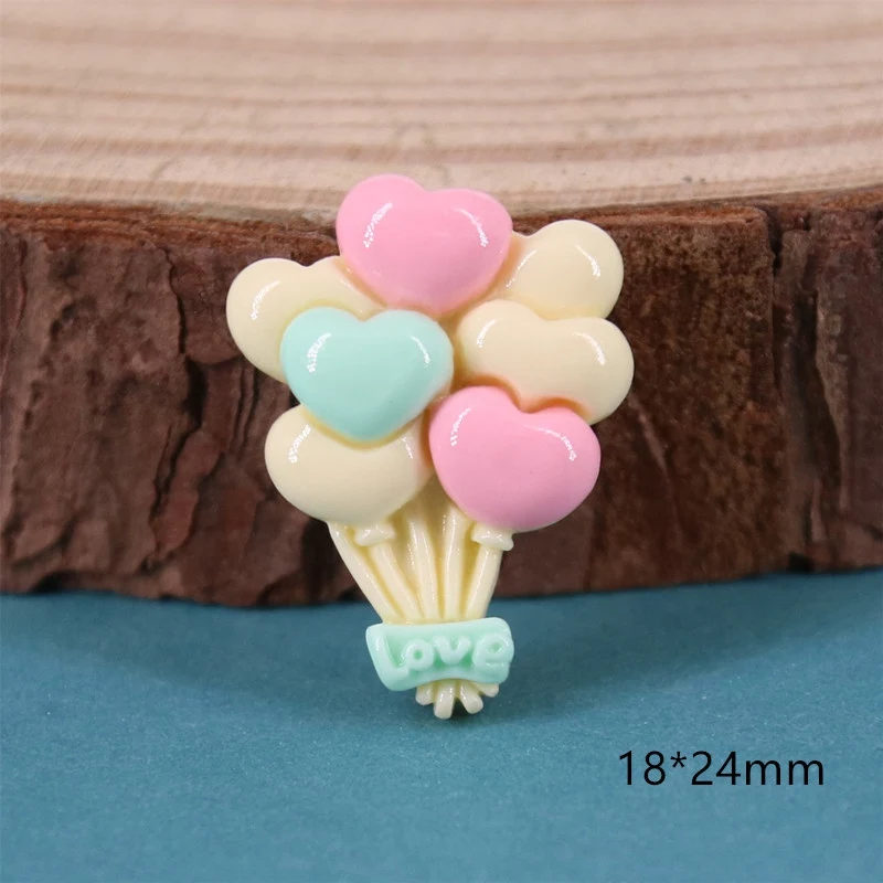 20 pz nuovo adorabile Mini Kawaii san valentino amore palloncino resina Scrapbook gioielli fai da te tornante accessori decorare mestiere