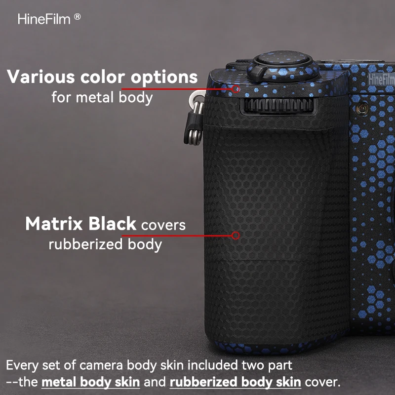 Hinefilm الجلد ل A6700 كاميرا ملصق مائي الجلد لسوني ألفا 6700 كاميرا قسط واقية يلتف غطاء ILCE-6700 ILCE6700