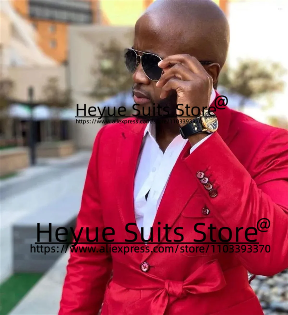 Fashion Yellow Wedding Suits For Men Slim Fit Peak Lapel Groom Formal Tuxedos Prom2 Pieces Sets Casual Male Blazer Costume Homme