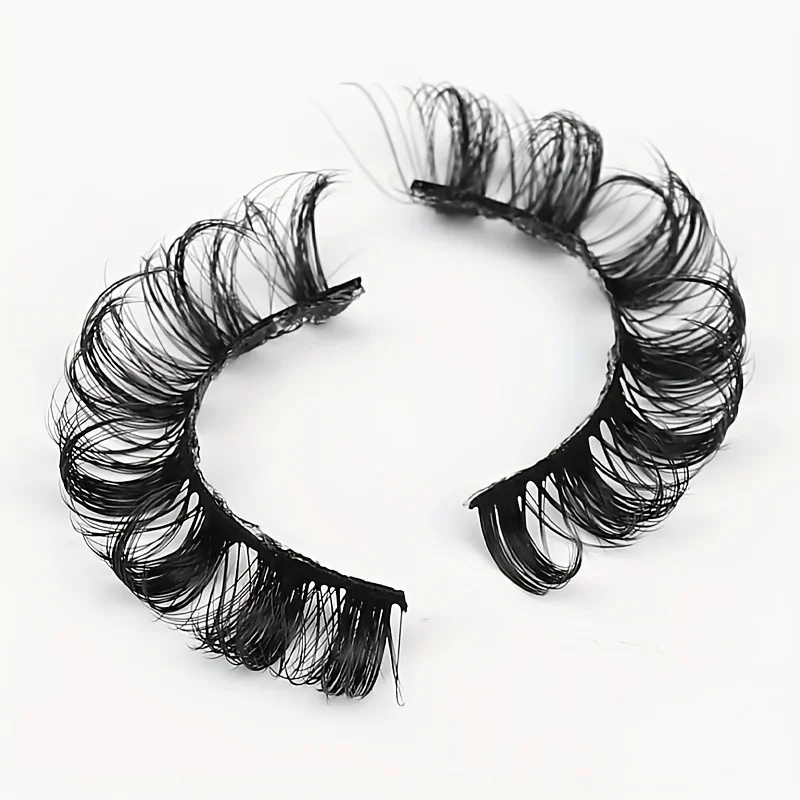 False Eyelashes, 10Pairs Russian Strip Lashes With Clear Band 10MM DD Curly 3D Effect Lashes, Thick Full Strip Lashes For Beauty