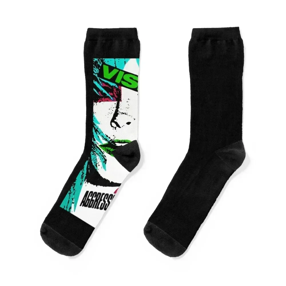 

Vision Skateboards Vision Aggressor 2 Socks cute with print Men's funny gift Men Socks Luxury Brand Women's