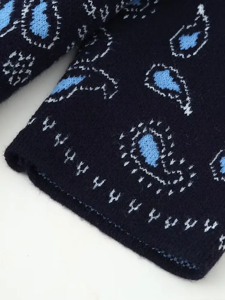 เสื้อแจ็คเก็ตถักสไตล์วินเทจสำหรับผู้หญิง แขนยาว แต่งพู่ ปลายเปิด มีเข็มขัด สไตล์ Y2K ﻿