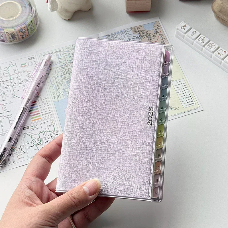 캘린더 노트 다이어리 2026 플래너 레인보우 커티컬 스케줄 핸드북 고급 월간 주간 계획 업무 노트