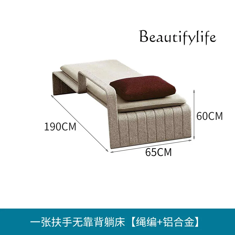 Kreatives Rattan-Sonnenbett im Freien, Freizeit für Schwimmbad, Strand, Innenhof