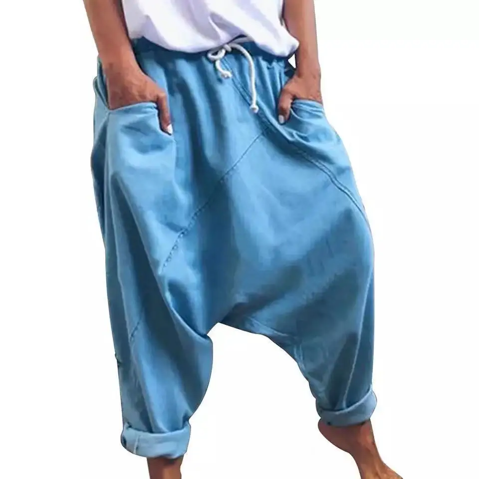 Pantalones Harem informales con entrepierna para mujer, pantalones Harem con cordones a la moda, pantalones de mujer, ropa informal estilo Hip-hop de gran tamaño para mujer