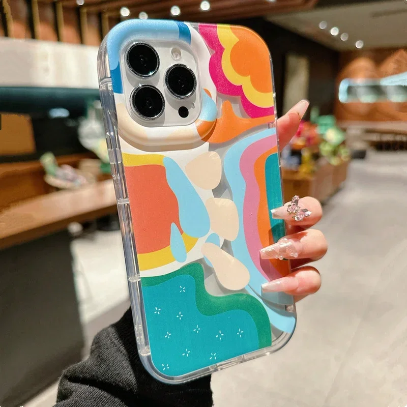 Case for Xiaomi 13T Pro Mi 14 13 12 11 Lite 5G NE 12T Poco X5 X3 F5 Pro 5G Oil Painting Clear Airbag Shockproof Soft Back Covers