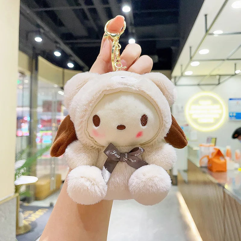 Sanrio Kuromi Plüschpuppe Schlüsselanhänger Melody Cinnamoroll Cartoon Plushies Taschenanhänger Ornamente Niedlicher Schlüsselanhänger Geschenk Kinderspielzeug Geschenk