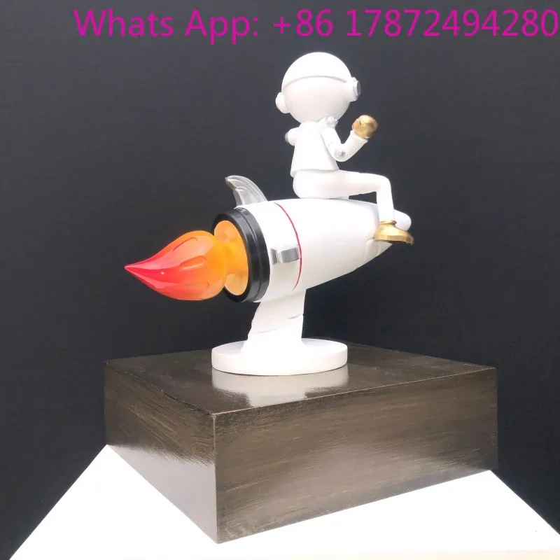 Astronaut missile rocket decoration design ornament