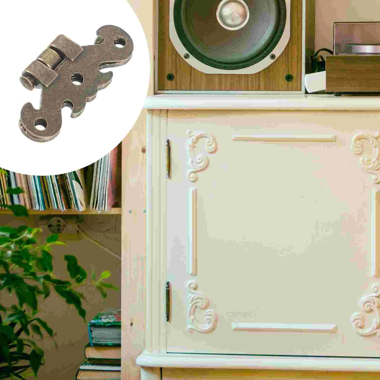 

5 Pcs Vintage Hinge Hinges for Kitchen Cabinets Metal Door Decorative Wooden Box Corner