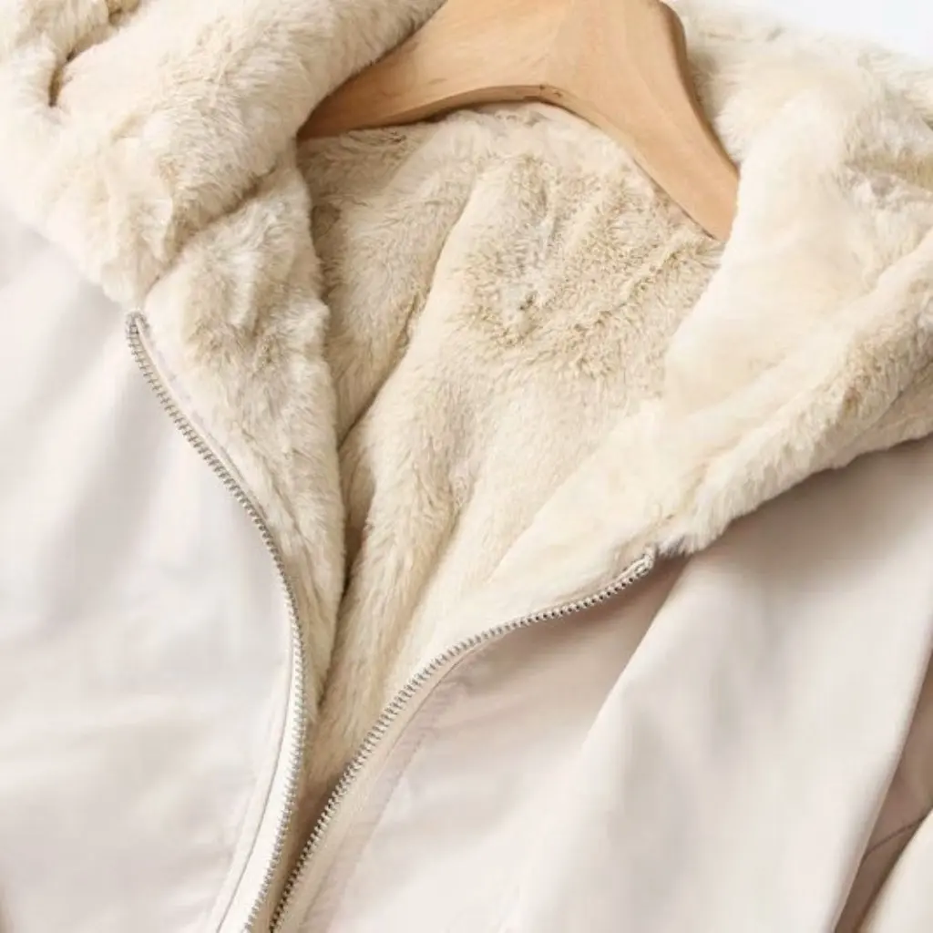 

Retro Japanese Double-Sided Lamb Wool Jacket Women's Loose Short Cotton-Padded Winter Coat Thickened Outerwear