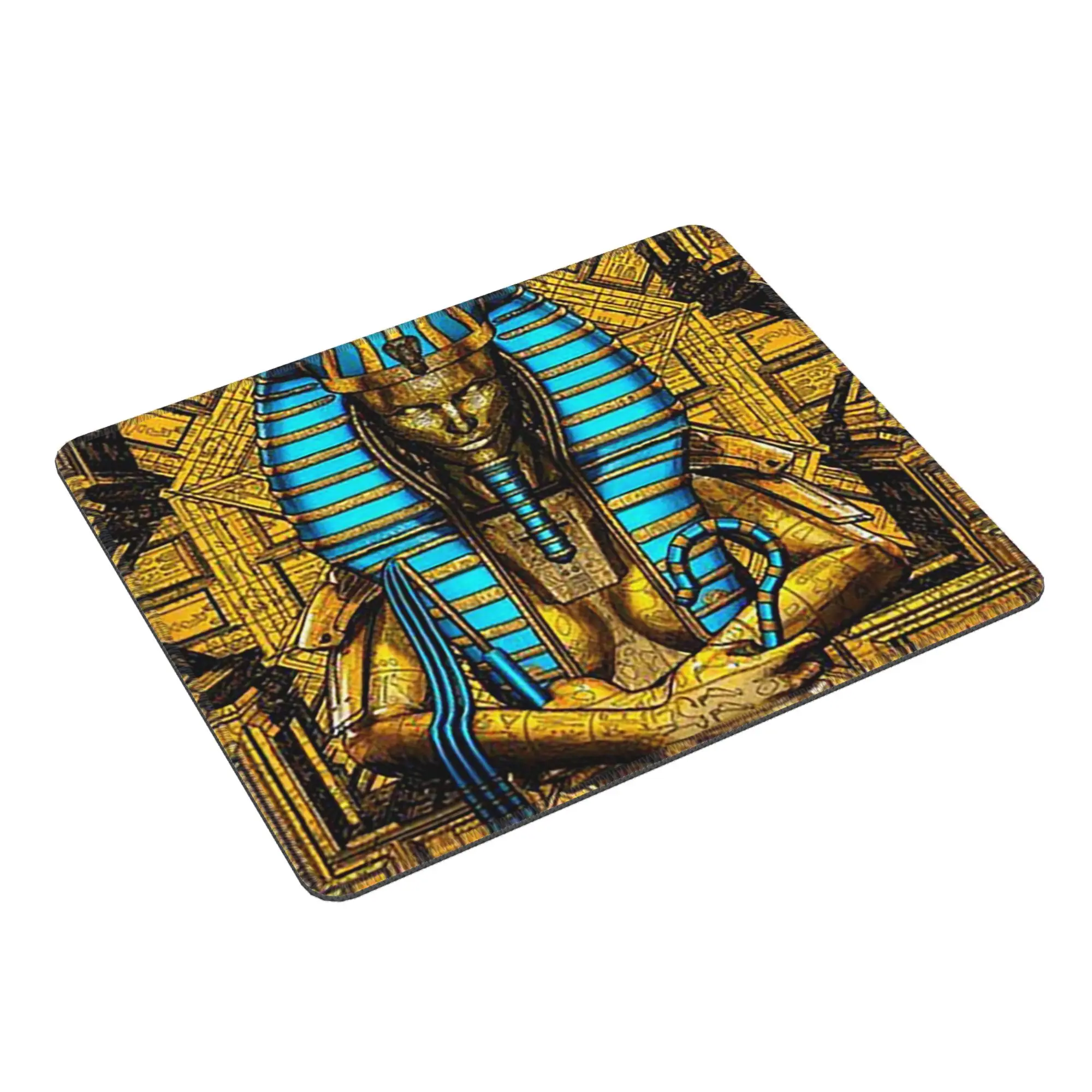Egyptian Pharaoh With Golden Crown Illustration Mouse Pad Computer Keyboard Mouse Mat Gamer Laptop Desk Mat Office  Table Mats