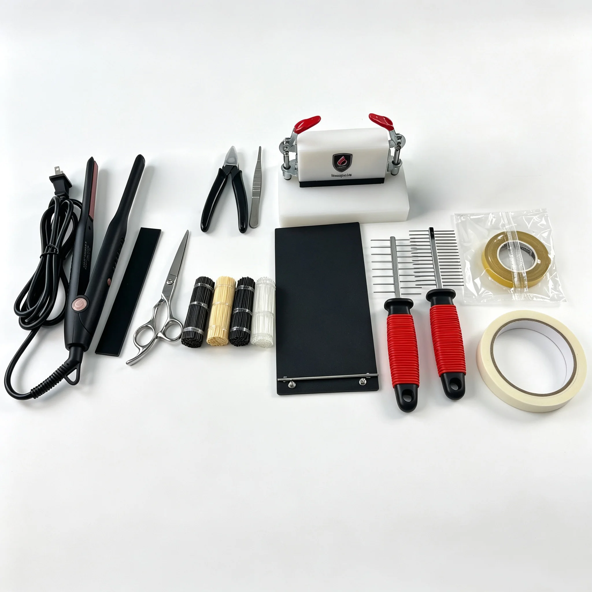 Mini Macchina Professionale per la Produzione di Extension per Capelli con Piastra in Cheratina, Kit di Strumenti per Extension K-Tip, Macchina K-Tip