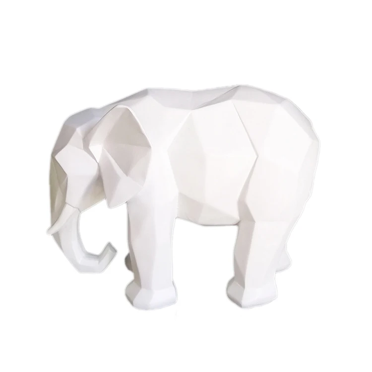 Adorno de elefante de resina Simple, estatuilla de Animal, juguete para oficina, decoración del hogar