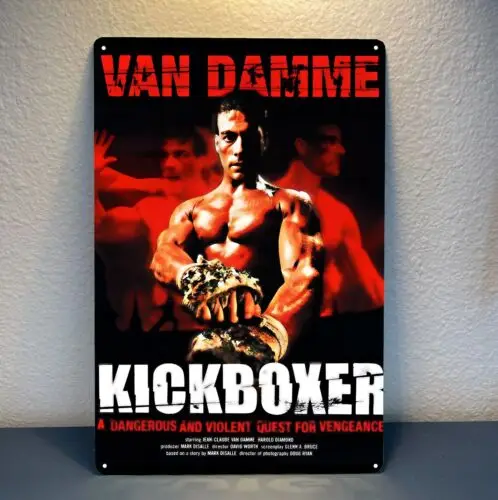 Kickbpoxer Van Damme Movie Metal Poster - Collectable Tin Sign 20x30cm  -aluminum