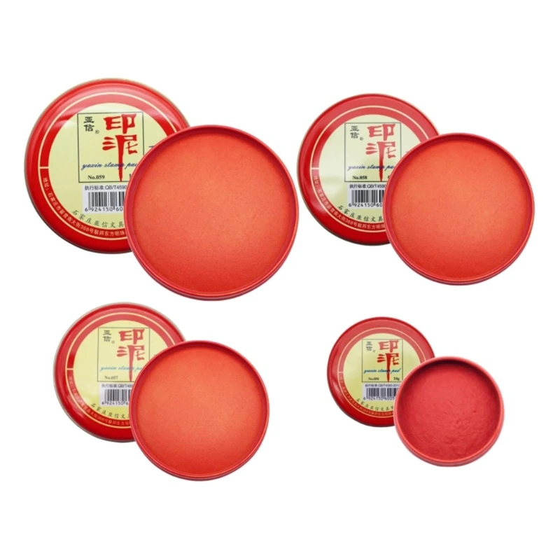 Red Stamp Pad Red Ink-Paste Quick-Drying Red Stamp Pad Chinese Yinni Pad