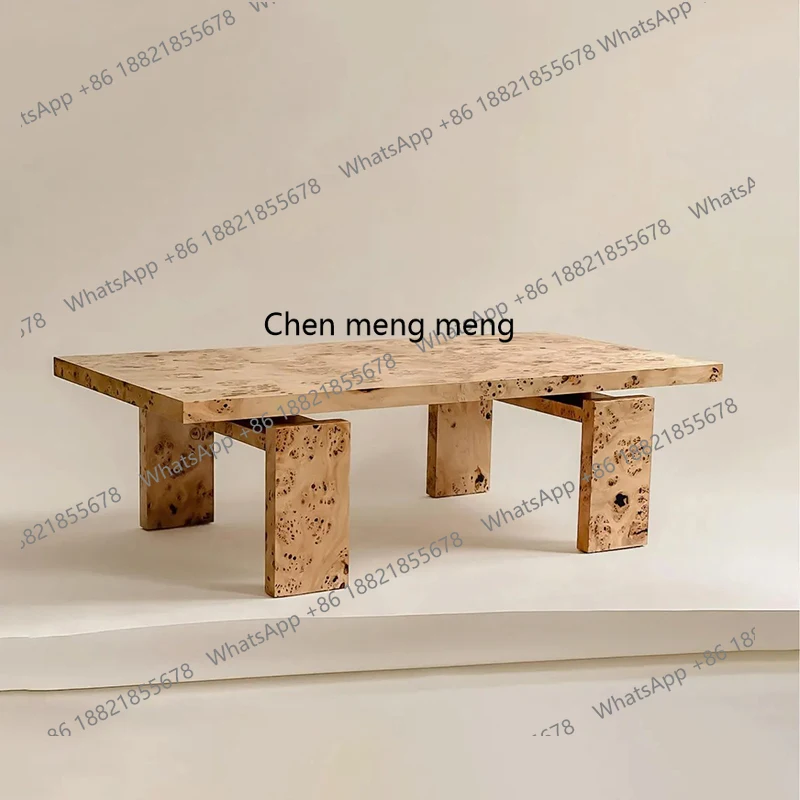 

Light luxury medieval Nanyang simple style living room rectangular tree tumor tea table sofa coffee table