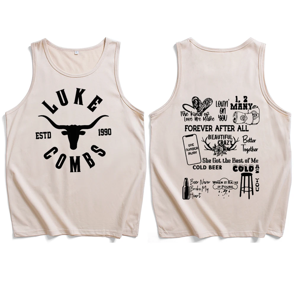 Luke Combs Country Music Shirts Western Vest canotte t-shirt uomo donna top senza maniche