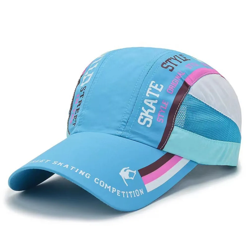 

Quick Drying Quick Drying Hat Letter Patchwork Ultra Thin Breathable Baseball Cap Adjustable Unisex Patchwork Ponytail Hat