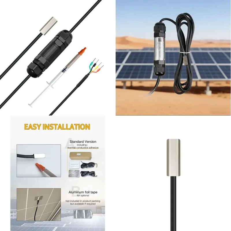 *2026*  HOT RIKA PT1000 3 Wire Surface Temperature Sensor for PV String Inverter Heat Sink and Panel Backside Dual Monitoring