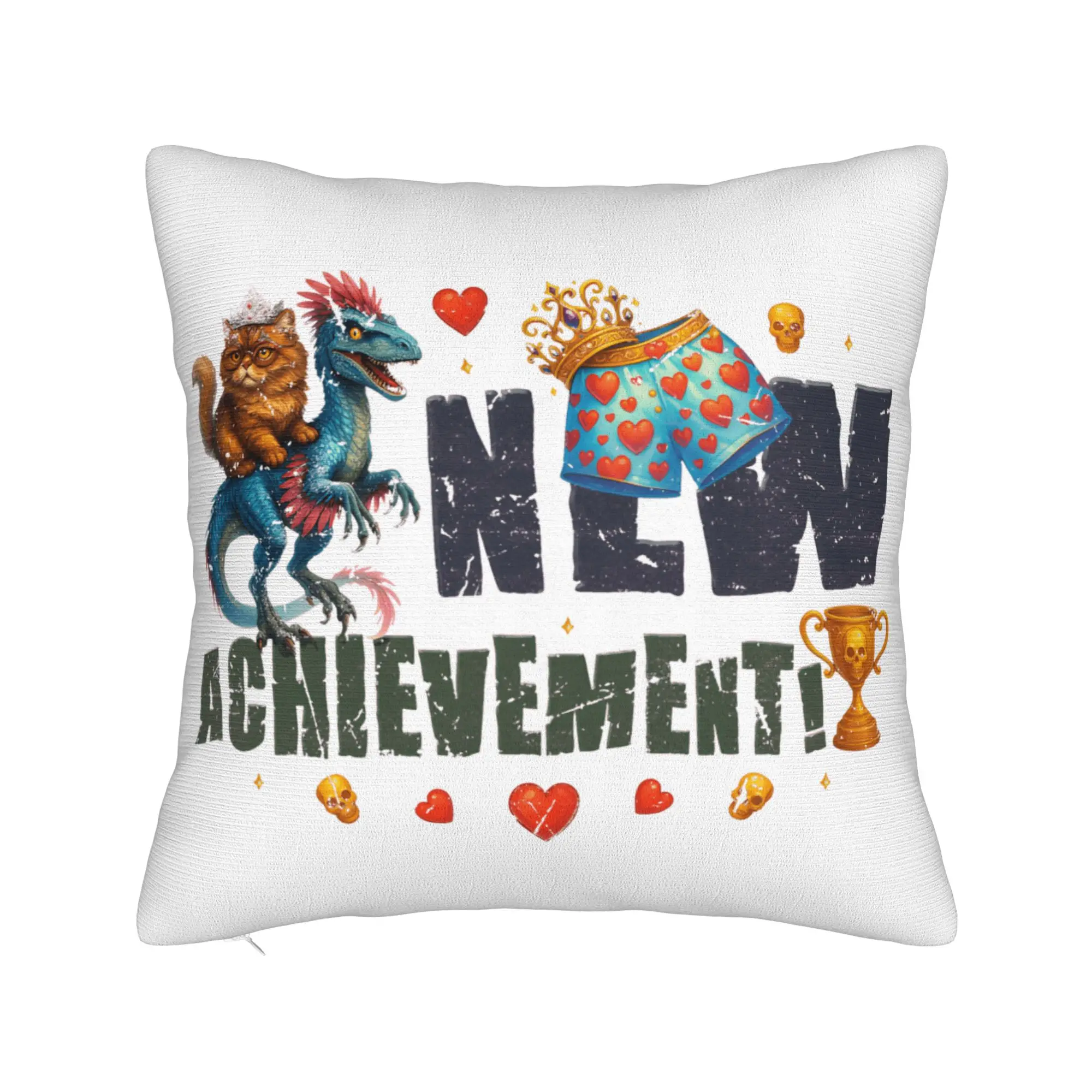 Pillow Case Dungeon Crawler Carl New Achievement Comfy  Pillow Cover For Sofa Couch Bed Living Room Retro Trendy Pillowcases