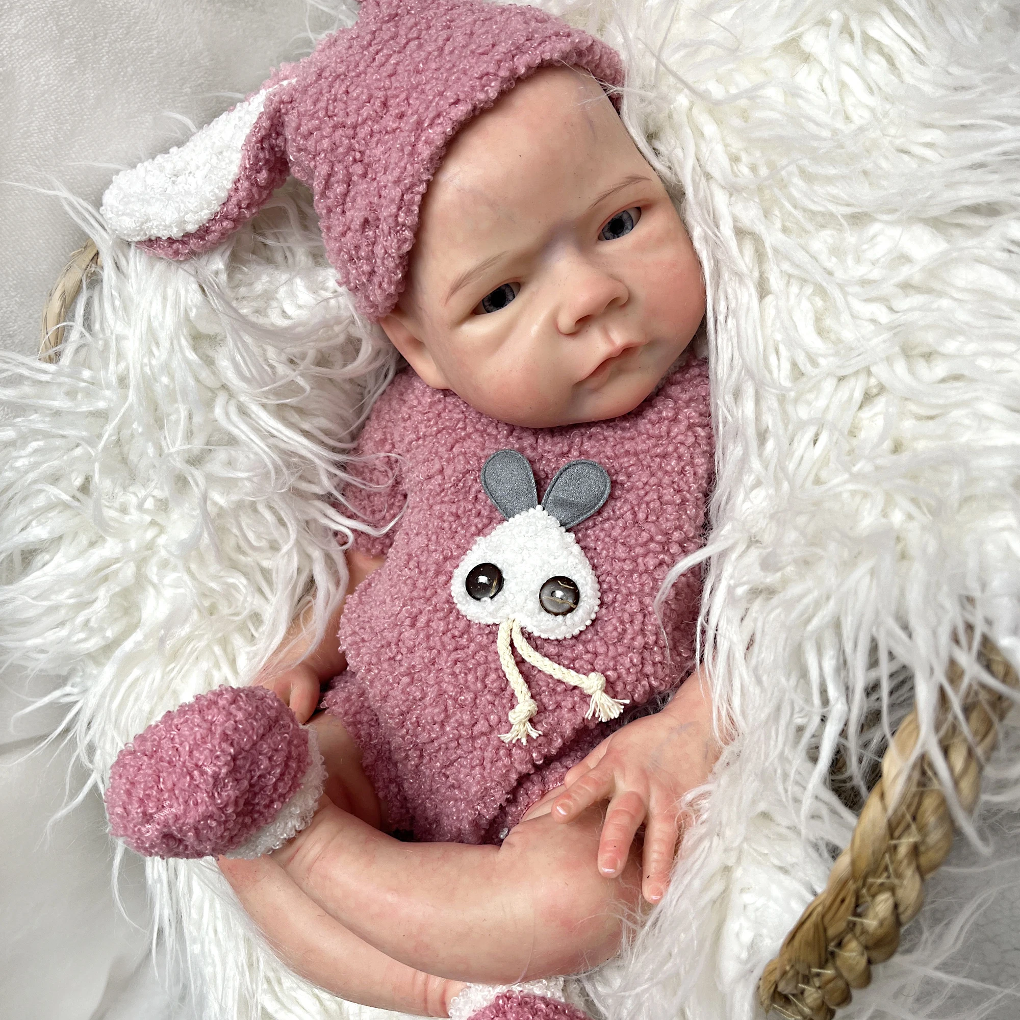 45CM Bebe Reborn Doll Girl Full Body Soft Solid Silicone Reborn Doll Painted/Unpainted Lifelike Cute Doll Corpo De Silicone