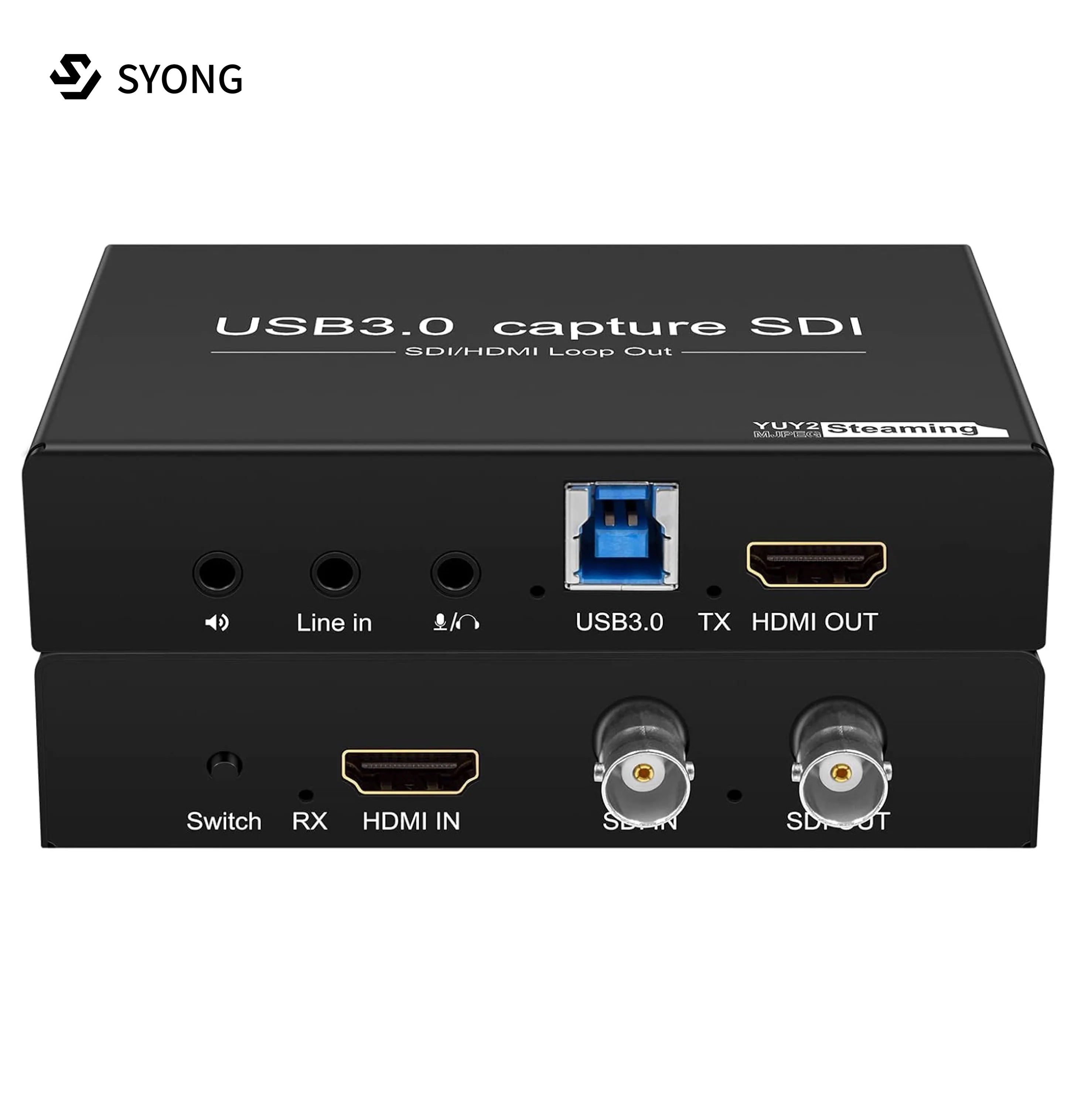 HDMI SDI To USB Capture Card USB3.0 1080P60fps SDI To HDMI Converter Loop Out Audio Mixing HDMI SDI Game Video Capture Card