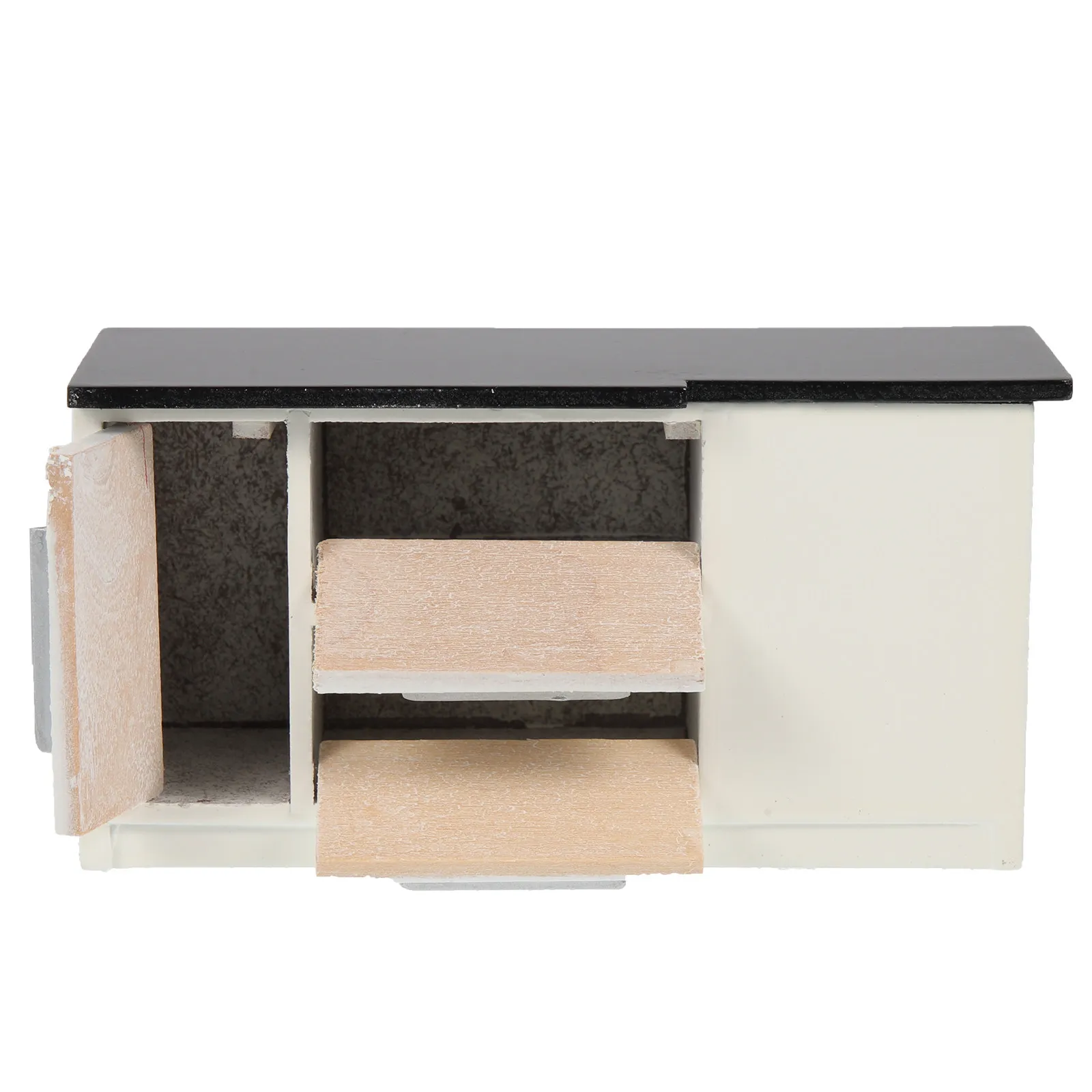 

Mini Kitchen Cabinet Miniature Wood Furniture Realistic Proportion Tiny House Accessory Creative Mini Furniture for Miniature