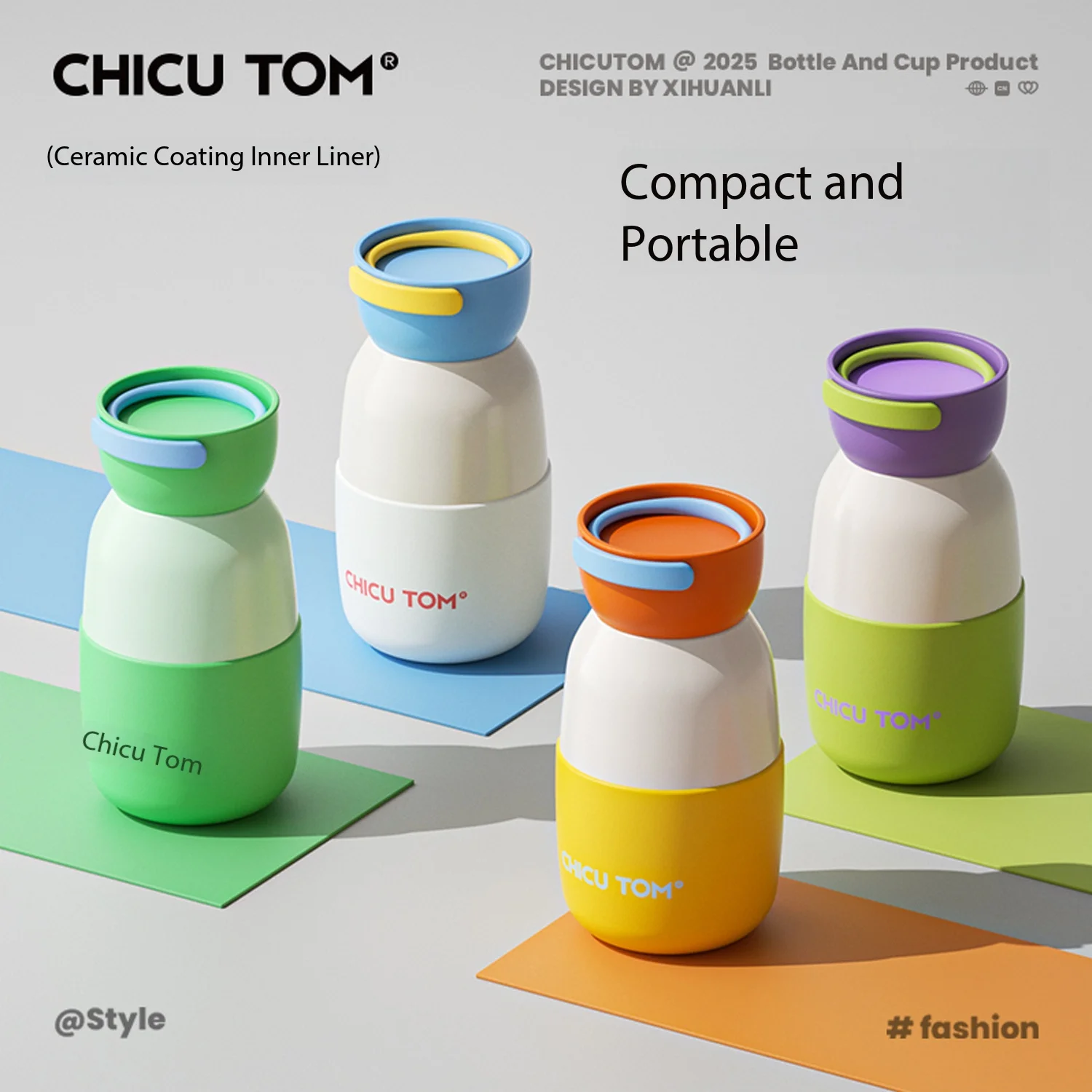 Home Drinkware High-looking contrasting color mini pocket thermos cup for women, compact portable , corporate l gift water cup