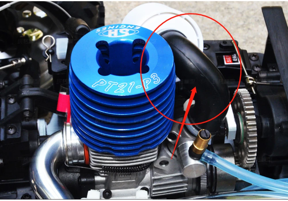 Hoogwaardig luchtfilter voor 1/8 Nitro RC auto vrachtwagen buggy |   Past op Himoto Redcat Exceed HSP |   Vooroliefilter 85747 |   Engine Pro