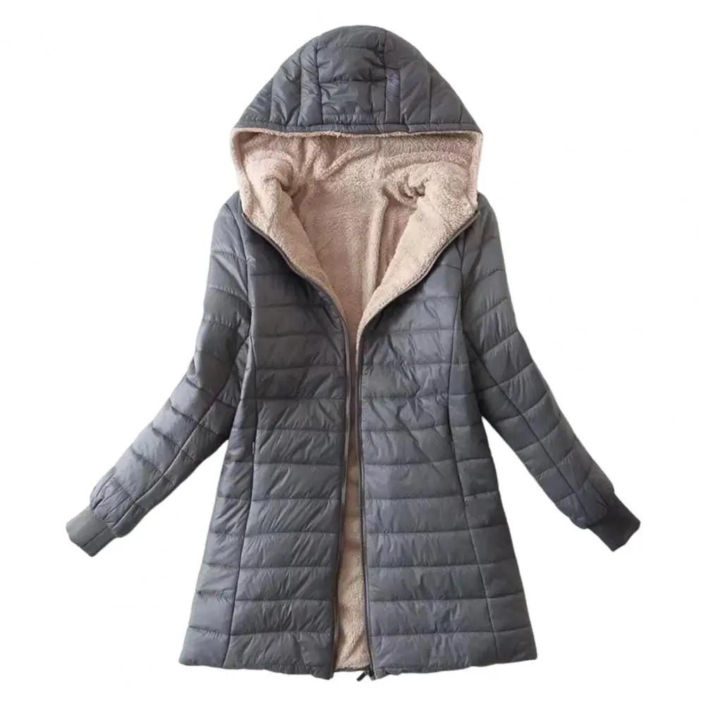 Autumn Winter Mid-length Jacket M-3XL Women Coat Mid-length Jackets Office Ladies Clothes for Outdoor