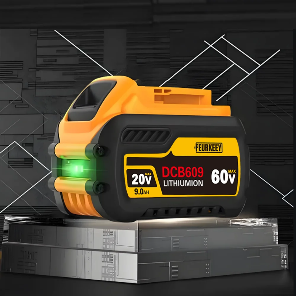 جديد لبطارية ديوالت 60 فولت 9000 مللي أمبير في الساعة DCB606 DCB609 بطارية لـ ديوالت 20 فولت/60 فولت شاحن دي وا بطارية ديوالي فليكس فولت باتي ديفيليونتريبت باكتوريري