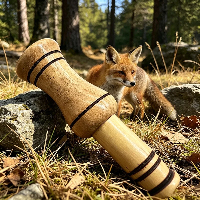Image of Wildfuchs-Rufpfeife für die Jagd im Freien, biomimetische Holzpfeife, Köder-Verkleidung, Mini-Leichtgewicht-Wanderwerkzeug
