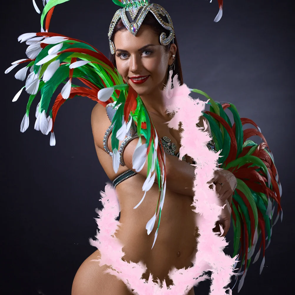 

4Pcs Soft Plume Strips Trim for DIY Boa Crafts Party Costume Sewing Decoration Long Plumes Strip Women Fashion