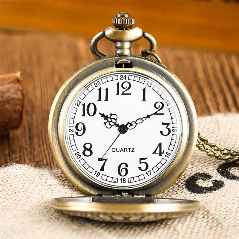 Retro Masonic Freemason Design Men Women Pocket Watch Quartz Analog Display G Pattern Freemasonry Necklace Chain Clock