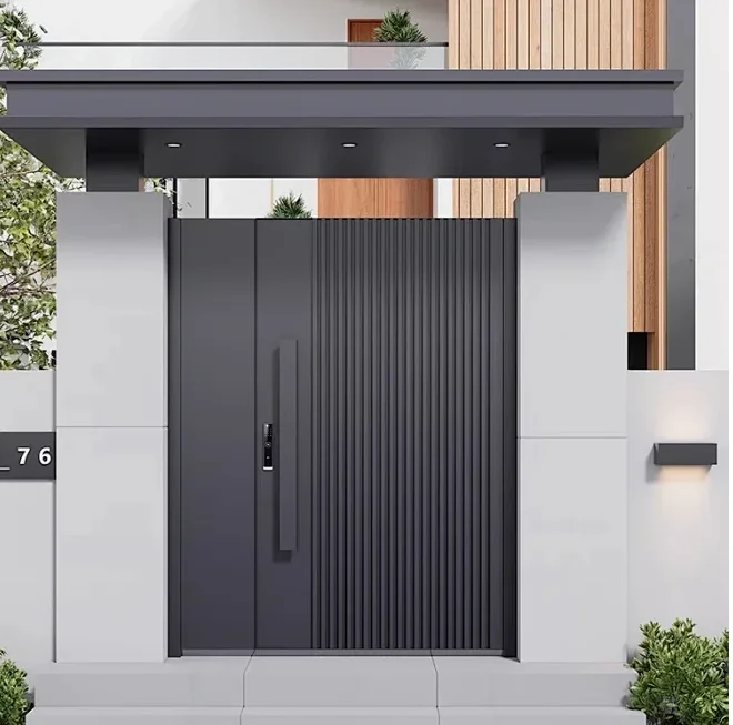 &*American Best Selling Swing Front Yard Gate Garden Villa Residential Waterproof Modern Folding Gate  Aluminum Garden Gate