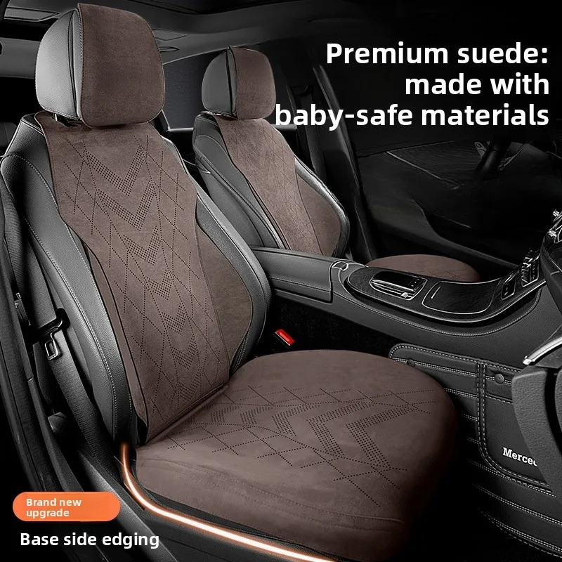 

Универсальный чехол для автомобильного сиденья с полной защитой, дышащий, комфортный, из роскошной замши, для всех сидений